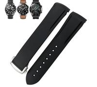 QSYJCCXD Rubber Watchband 22mm 20mm Curved End Silicone Strap for Omega x watch Seamaster Speedmaster AT150 De Ville Fabric Watch Strap