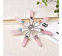 QSYJCCXD Seven Chakra Pyramid Natural Crystal Amethyst Stone Crystal Point Home DecorationEnergyStone Ornaments Gift,Obsidian,1pc