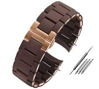 QSYJCCXD Silicone Rubber Watchband For AR5890 AR5889 AR5858 AR5920 AR5868 AR8023 Man 23mm Woman 20mm Steel In Rubber Watch Band Bracelet