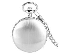 QSYJCCXD Silver Golden Smooth Mechanical Watch Men's Pocket Watches Men Women Hand Winding Pocket Watch Chain Clock Simple Watches