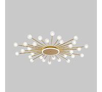 QSYJCCXD Sputnik Ceiling Light Fixture, Modern Ceiling Light Milk Orb Glass Bedroom Flush Mount Chandelier