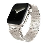 QSYJCCXD Stainless Steel Watch Band，For Band 38/40/41mm Women Men,Smartwatch Bands Adjustable Strap Magnetic Clasp Molecular Structure Mesh Wristband For Series SE/9/8/7/6/5/4/3/2/1