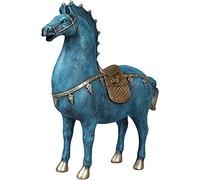 QSYJCCXD Standing Horse Resin Statue -Fighting Horse Sculpture for Home Decor,Rearing Horse Art Animal Figurine Decorative Ornament,Office Bookshelf Desktop Crafts Gifts,A