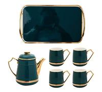 QSYJCCXD Tea Set Tea Cups Teapot Set Ceramic Teacup Set Nordic Light Luxury Cold Kettle Home Simple Phnom Penh Tea Cup Tea Pot Drinkware Tea Set with Tray Tea Cup Set Tea Pot