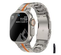 QSYJCCXD Titanium Strap for Band Ultra 49mm 45mm 41mm 38 42mm 44mm Metal Strap Correas Series 8 7 6 SE 5 4 3 Bracelet Watchbands