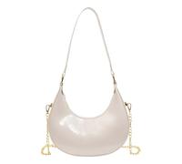 QSYJCCXD Trendy Bag, Women All-Match Shoulder Bag, Chain Simple Crossbody Bag Patent Leather Retro Sling Bag Shopping Work