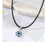 QSYJCCXD Turkish Evil Eye Blue Beads Pendant Necklace Clavicle Chain Jewelry Gift-0-Silver Eye