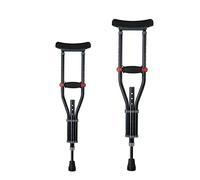 QSYJCCXD Underarm Crutches for Kids, Aluminum Adjustable Crutches for Walking, Black Medical Crutches with Underarm Pad and Handgrip, Suitable for Height 3' 2''-4' 4'' Double The Comfort