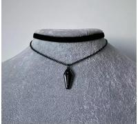 QSYJCCXD Vintage 925 Silver Gemstone Necklace Pendant Chocker Necklace Earrings Jewelry-#3