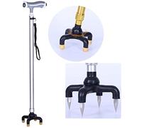 QSYJCCXD Walking Stick Walkers for Seniors Adjustable Four-Legged Canes,with LED Light Four Corner Cane Disabled&Elderly Lightweight Walking Sticks Hiking Wear- Crutch Rehabilitation Patient Walker-