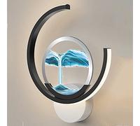 QSYJCCXD Wall Lamp LED Indoor Wall Light, Moving Sand Art Picture with Light, Trichromatic Dimming 3D Mobile Sand Painting Wall Lamp, Gift for Adult Kid Calm Relaxing, Gold