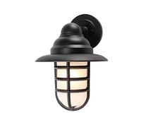 QSYJCCXD Wall Lamp Vintage Iron Metal Wall Lamp Classic Retro Waterproof Outdoor E27 Edison Garden Balcony Wall Lighting Terrace Aisle Garage Doorway Porch Glass Exterior Wall Lantern