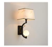QSYJCCXD Wall Lamp Wall Lighting, Retro Chinese Printed Fabric Cast Iron Table Lamp, Corridor Decoration Wall Fitting, Simple Bedside Lamp,for Bedroom, Entryway, Dining Room (Color : Desk Lamp)