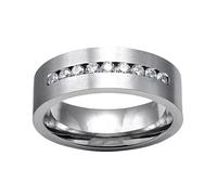 QSYJCCXD Weddings Rings European And American Fashion Men's And Women's Couple Rings With Zircons Wedding Rings Valentine's Day Present for Girlfriend Wife Special Occasion