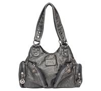 QSYJCCXD Women Retro Rivet Shoulder Bag Multiple Pockets Leather Tote Bag Detachable Strap Casual Underarm Bag Female Travel