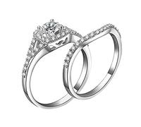 QSYJCCXD Women Rings Wedding Engagement Promise Finger Rings Vintage Boho Fashion Stacking Rings Jewelry Birthday Gifts