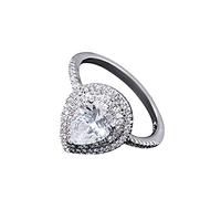 QSYJCCXD Zircon Rings for Women, Fashion Pear-shaped Drop-shaped Zircon Ring Party Ladies Wedding Bridal Ring Gift 5-10 Anniversary Valentine's Day Gifts for Girls Women Present