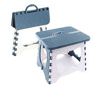 QSYW Folding Step Stool Compact Plastic Foldable Step Stool Holds Up to 200 lbs,12 inches, 30cm，Anti Slip(Blue) 1PCS