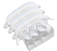 QSYW Silk Eye Mask for Sleeping - Satin Eye Cover with Silk Storage Bag White 3 Pcs Save 20%