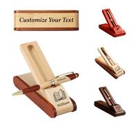 QSZ Custom Wooden Ballpoint Pen Gift Set Engravable with Names Text and Designs Personalized Gift for Men Women Friends Family Colleagues Mentors (Custom Wooden Ballpoint Pens)