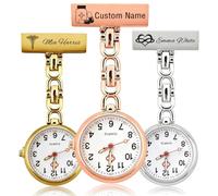 QSZ Personalised Nurse Fob Watch Clip On Nurse Watch Engraving for Nurses with Second Hand Pocket Watches Gift for Doctors Veterinary Nurses Nursing Students (Nurses fob Watch 02)