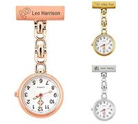 QSZ Personalised Nurse Fob Watch Clip On Nurse Watch Engraving for Nurses with Second Hand Pocket Watches Gift for Doctors Veterinary Nurses Nursing Students (Nurses fob Watch 03)