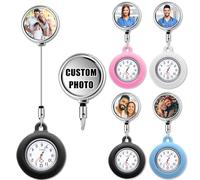 QSZ Personalised Nurses Fob Watch Custom Name Icon Watches with Second Hand Nursing with Pin 3 Colors Suitable for Nurse Doctor Caregiver to Carry Daily (fob Watch)