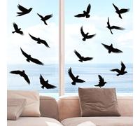 QSZHSL 20 Pcs Large Size Anti-Collision Window Clings Bird Shape Window Sticker, Self Adhesive Bird Shape Clings,Decals for Preventing People and Birds Strikes on Window Glass Party Accessory (20 Pcs)