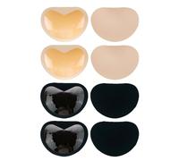 QSZHSL 4 Pairs Bra Insert Pads, Inserts Bra Pads, Self Adhesive Bikini Pad, High Push Breast Enhancer, Bra Pads Self-Adhesive, Bra Inserts Breast Enlargement for Swimsuit Bikini, 4 pairs, One Size