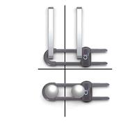 QT BABY Baby Proofing Cabinet Locks | Adjustable U Shaped Baby Safety Latches for Drawers, Fridge, Closet |Modern Baby Proofing Cabinet Lock with Extra Secure Lock Buttons (Thunder Grey, Pack of 4)