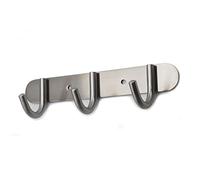 QT Home Decor Premium Modern Wall Mounted Coat Rack with 3 Round Hooks - Ultra Durable with Solid Steel Construction, Brushed Stainless Steel Finish, Super Easy Installation, Rust and Water Proof