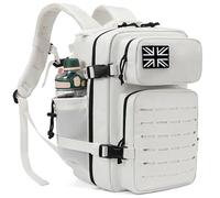 QT&QY 25L Military Tactical Backpacks For Women CCW Army Laser cut Molle Daypack small EDC Bug Out Bag Gym Rucksack With Dual Cup Holders medical Rucksack White