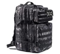 QT&QY 45L Military Tactical Backpacks Molle Army Assault Pack 3 Day Bug Out Bag Hiking Treeking Camouflage Hunting Rucksack