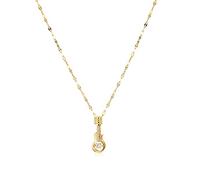 QTANZIQI 18k Plated Beating Heart Series Elegant Violin Pendant Choker Necklaces For Women Steel Jewelry Female present