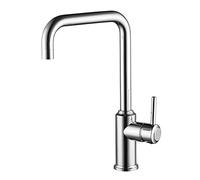 QTANZIQI 360 ° Rotation Kitchen Faucet Single Handle Chrome Finish Kitchen Sink Faucet Deck Mounted Hot and Cold Water Kitchen Faucets Commercial Brass Sink Taps Economic