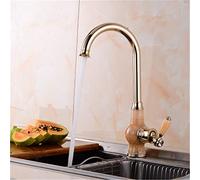 QTANZIQI 360 Swivel Spout Flexible Sprayer Kitchen Vessel Sink Mixer Tap Hot and Cold Water Kitchen Faucet with Aerator Single Handle Deck Mounted Faucet B