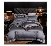 QTANZIQI 4Pcs Solid Luxury Soft 1000TC Cotton Bedding Sets Duvet Cover Bed Sheets Set Wrinkle/Resistant Bedding Set,Bedding,C,FLAT BED SHEET_QUEEN 4PCS