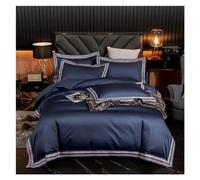 QTANZIQI 4Pcs Solid Luxury Soft 1000TC Cotton Bedding Sets Duvet Cover Bed Sheets Set Wrinkle/Resistant Bedding Set,Bedding,A,FLAT BED SHEET_KING 4PCS