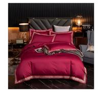 QTANZIQI 4Pcs Solid Luxury Soft 1000TC Cotton Bedding Sets Duvet Cover Bed Sheets Set Wrinkle/Resistant Bedding Set,Bedding,E,FLAT BED SHEET_KING 4PCS