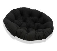 QTANZIQI 80cm Thick Round Outdoor Chair Cushion Solid Color Comfortable Floor Cushion for Rattan Armchair Garden Seat Pad Black Patio Cushion for Enhanced Relaxation