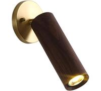 QTANZIQI Adjustable Walnut Wall Lamps for Bedroom Reading Light, Indoor Wall Mounted Sconces, and Easy to Install Wall Lights for Living Room, Study, Stairs, House, Wall Lamps & Sconces