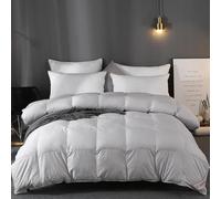 QTANZIQI All Season Down Alternative Bed Comforter, Warm Down Duvet Insert for Winter, Fluffy Feather Down Comforter, Ultra-Soft Down Proof Cover All-Season Duvet 180 * 220cm 3.kg