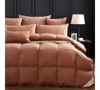 QTANZIQI All Season Down Alternative Quilted Comforter, Warm Down Duvet Insert for Winter, Fluffy Feather Down Comforter, Ultra-Soft Down Proof Cover All-Season Duvet 220 * 240cm 4kg