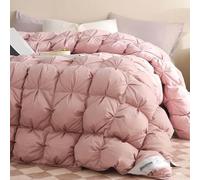 QTANZIQI All Season Reversible Comforter,Warm Down Duvet Insert, Fluffy Feather Down Comforter, Ultra-Soft Down Proof Cover, Noiseless Duvet 200×230cm 3.25kg