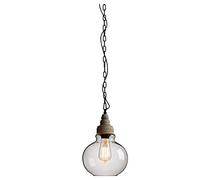 QTANZIQI American Country Chandelier Creative Geometric Ceiling Pendant Lamp Industrial Art Light with Clear Glass Lampshade Office Bedroom Cafe Personality Bar Decor,a