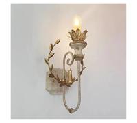 QTANZIQI American Retro Wall Lamp French Pastoral Vintage Solid Wood Wall Lamp Living Room Dining Room Bedroom Decorative Wall Light,