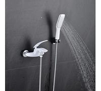 QTANZIQI Bathtub Faucets Wall Mounted Colorful Brass Bathtub Faucet with Hand Shower Bathroom Bath Shower Faucets Torneiras Single Holder,Model 3