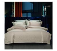 QTANZIQI Bed, 1000TC Cotton Luxury Embroidery Bedding Set Double Queen King 4Pcs Duvet Cover Set Flat/Fitted Bed Sheet,2,Flat Full
