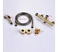 QTANZIQI Bidet Faucets Brass Wall Handheld Shower Spray Head Wc Asiento Sprayer Cover Toilet Portable Seat Nozzle Cleaner Muslim Toilet Set D