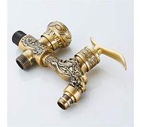QTANZIQI Bidets Faucets Antique Brass Floral Pattern Single Cold Bathroom Wall Handheld Hygienic Spray Wash Toilet Faucets Muslim Toilet Antique Brass B